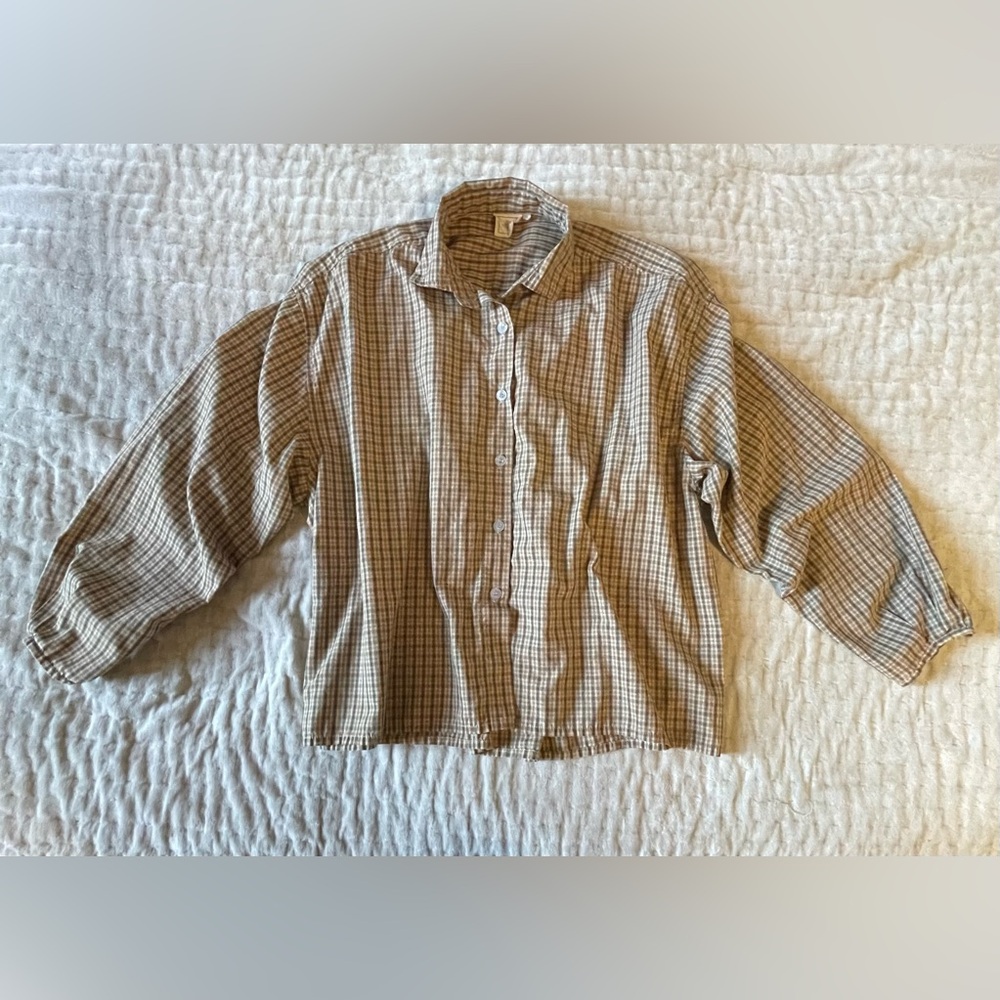 DEIJI STUDIOS  The Oversized Poplin Shirt Gingham Organic Cotton Check Grandpa M - Picture 8 of 16